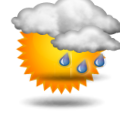 Docela hezky, ale srážky pravděpodobné Forecast icon